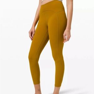 Lululemon Size 14 Wunder Train High Rise Tight 25" Leggings Gold Spice GLSC